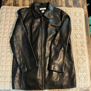 Preston & York Leather Jacket Men's Size 1X Black Heavy Y2K